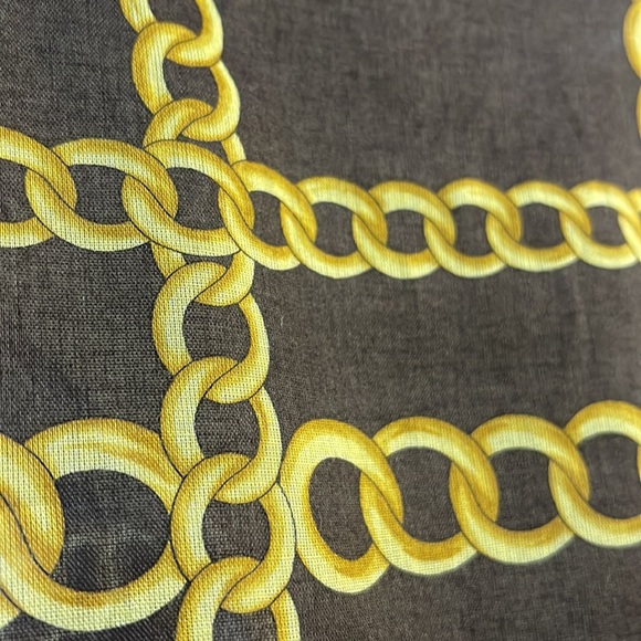 Dolce & Gabbana Chain Link Brown Semi Sheer Blouse - Picture 5 of 11